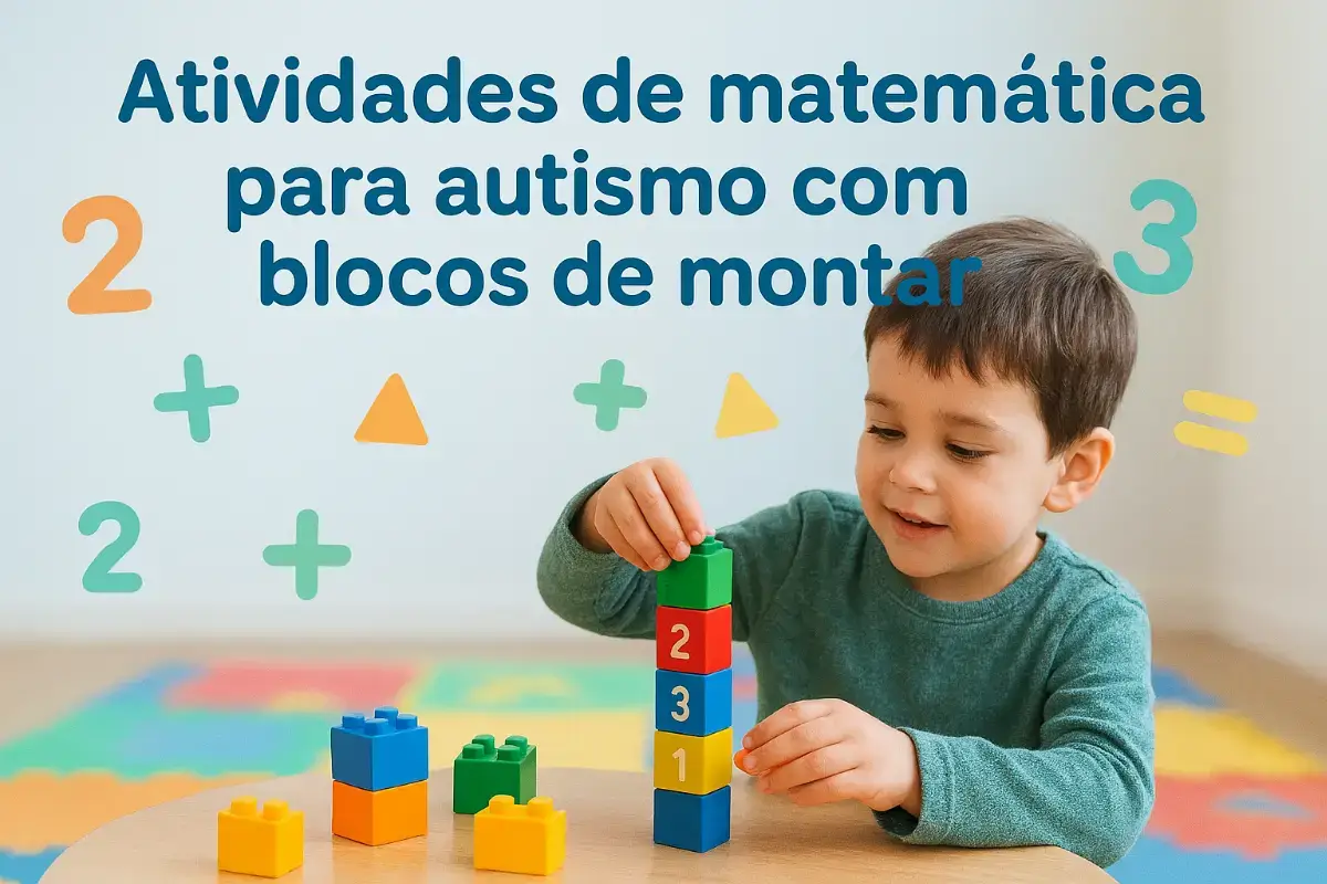 Atividades de matemática para Autismo com blocos de montar