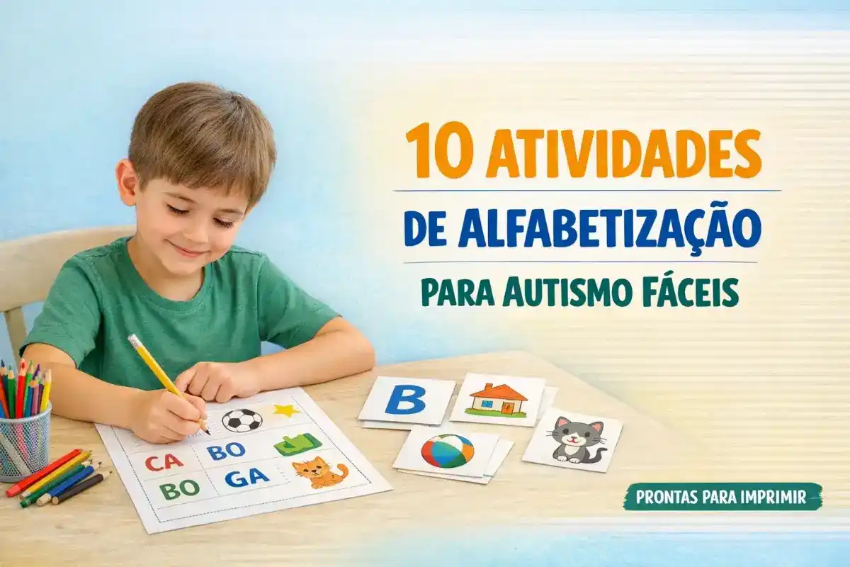 10 atividades de alfabetização para Autismo fáceis