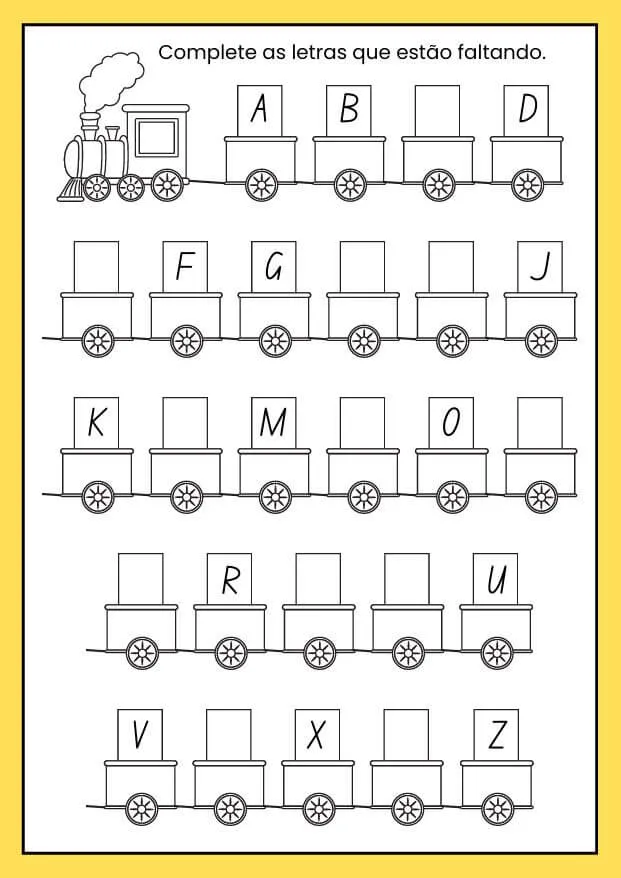 Atividades de Alfabetização para Autismo para Imprimir PDF