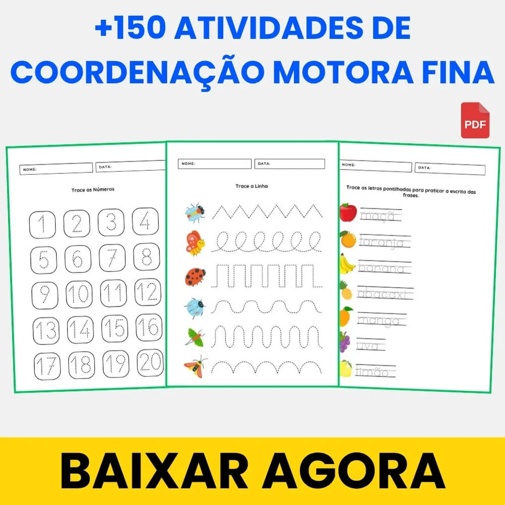 Atividades de Coordenação Motora Fina para Autismo para Imprimir PDF