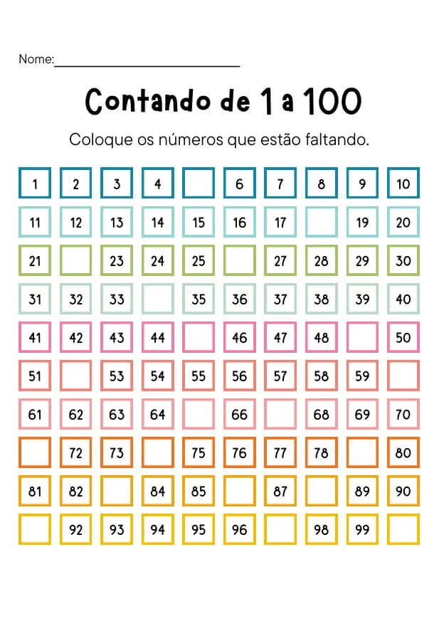 Atividades de Matemática para Autismo para Imprimir em PDF