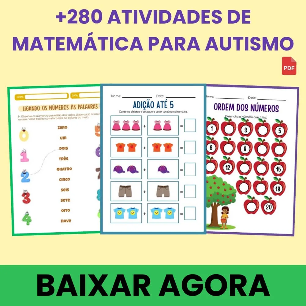 Atividades de Matemática para Autismo para Imprimir PDF