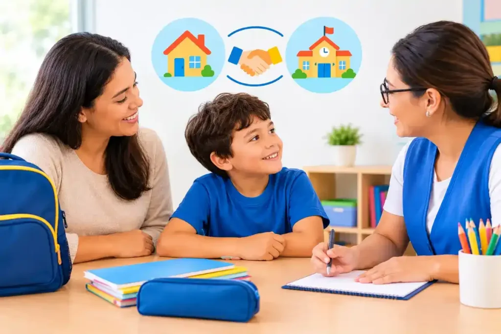 Qual é o papel da família e da escola nessa organização?